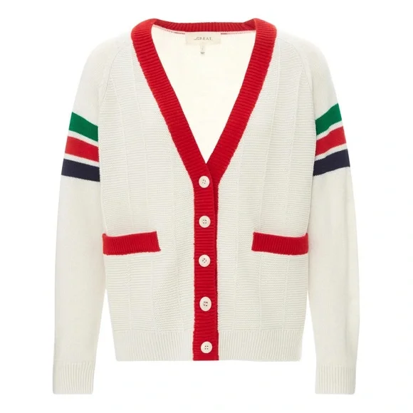 The Great. Varsity striped button down wool cardigan sweater size XS - Picture 1 of 7
